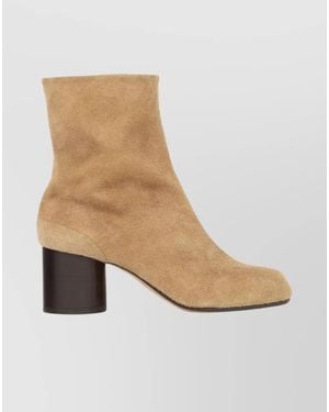 Maison Margiela Suede Ankle Boots - Natural