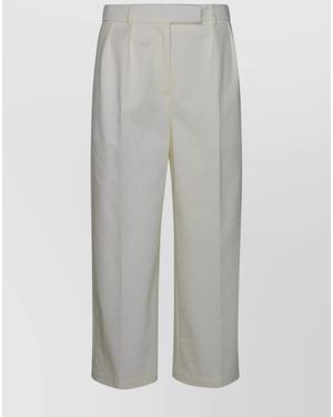 Thom Browne Cotton Twill Relaxed-Fit Pleated Wide-Leg Pants - Gray