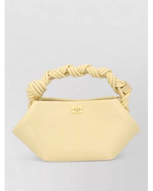 Ganni Shoulder Bag Hexagonal Shape Detachable Strap - Metallic