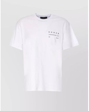 Hogan Crewneck Printed Design Short Sleeves T-Shirt - White