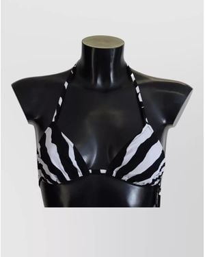 DSquared² Halter Neck Triangle Bikini Top Swimwear - Black
