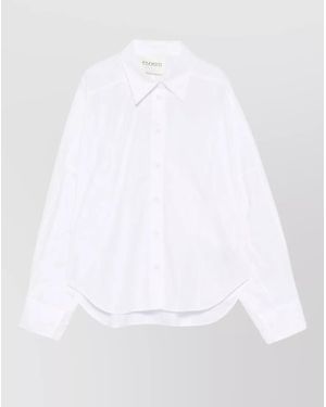 Closed Organic Cotton T Shirt Collared Neck - White