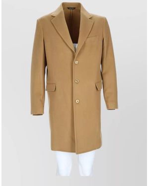Colamarino Single-Breasted Coat - Natural