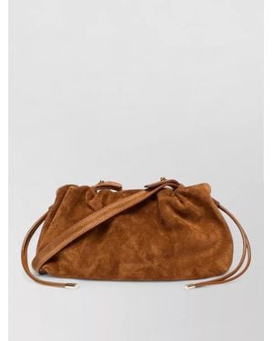 Marella Mlacime Shoulder Bag Suede Finish Strap - Brown