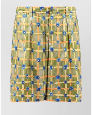 Marni Silk Bermuda Shorts - Yellow