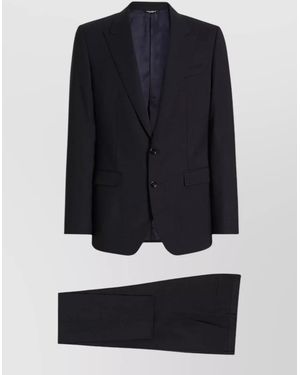 Dolce & Gabbana Virgin Wool Single-Breasted Suit - Blue