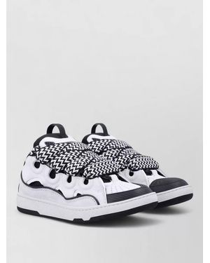 Lanvin Leather Low-Top Trainers - Metallic
