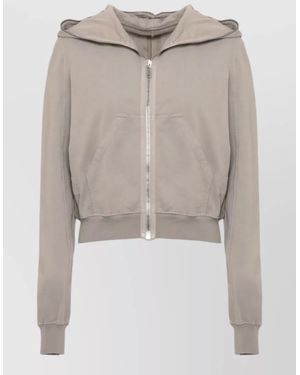 Rick Owens Cotton Hooded Zip-Up Sweatshirt - Multicolor