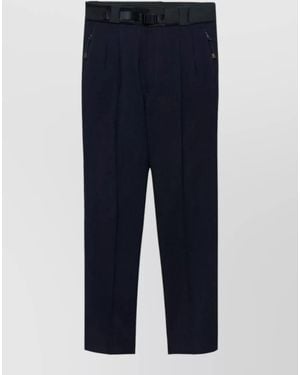 Prada Tailored Trousers Pleated Front Belt Loops - Blue
