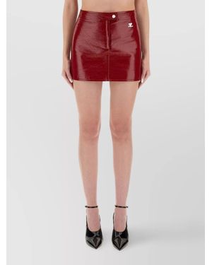 Courreges Vinyl Mini Skirt - Red