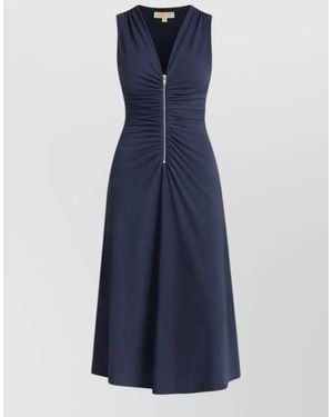 MICHAEL Michael Kors Midi Dress With Zipper - Blue