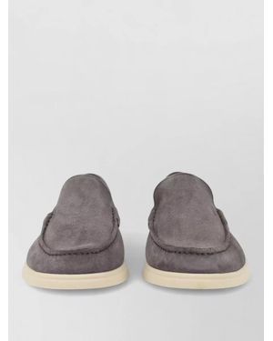 BOSS Suede Leather Slippers - Grey