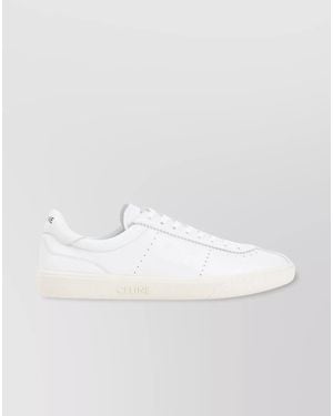 Celine Calfskin Leather Low-Top Trainers - White