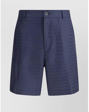 Missoni Tailored Shorts Zigzag Pattern - Blue