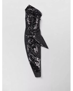 Rick Owens Asymmetrical One Shoulder Sequin Party Accessory - White