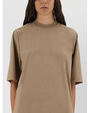 Rick Owens Oversized Cotton T-Shirt - Brown