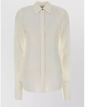 Sportmax Circolo Shirt Featuring Point Collar - White