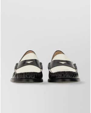Stuart Weitzman Leather Moccasins - Metallic