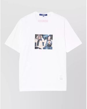 Junya Watanabe Short Sleeve Crew Neck Graphic T-Shirt - White