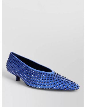 LA ROSE Crystal Embellished Pumps - Blue