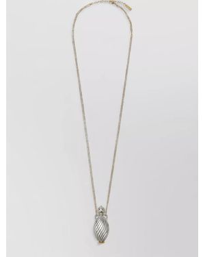 Chloé Layered Mixed Metal Modern Statement Necklace - White