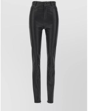 David Koma Leather Skinny Trousers - Grey