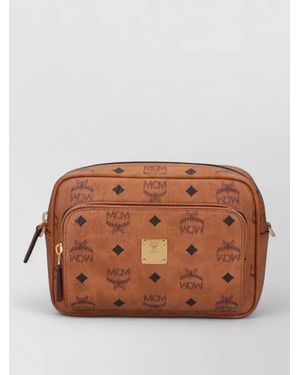 MCM Shoulder Bag Adjustable Strap Front Pocket - Brown