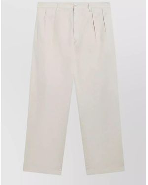 Prada Tailored Pants Belt Loops And Pleats - White