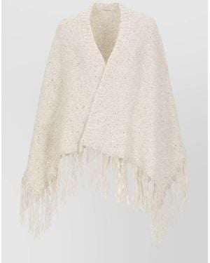 Peserico Fringed Cape - Natural
