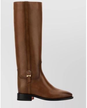 Santoni Leather Mandy Boots - Brown