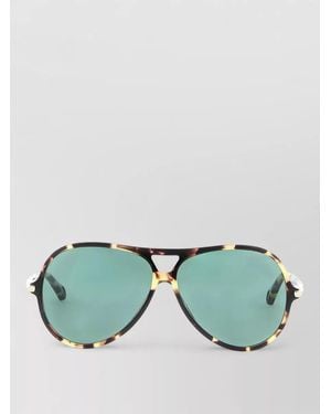 Chloé 59 Cat Eye Sunglasses Tortoiseshell Frame - Green