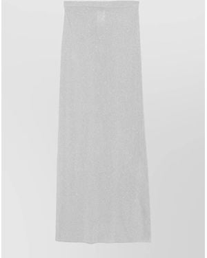 Tom Ford Sequined Mid-Rise Long Skirt - White