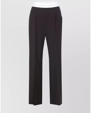 Alexander Wang Flared High Waisted Trousers With Side Pockets - Grey