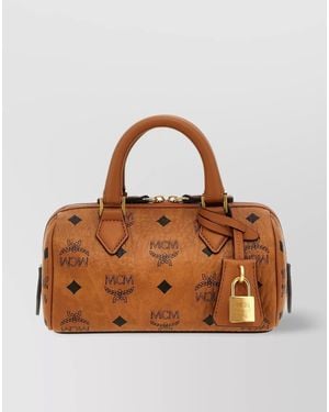 MCM Ella Mini Printed Cross-Body Bag - Brown