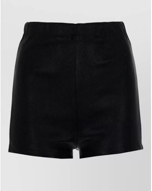 Rick Owens Straight Leg Pants Faux Leather Finish - Black