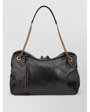 Vivienne Westwood Dolce Leather Tote Shoulder Bag - Black