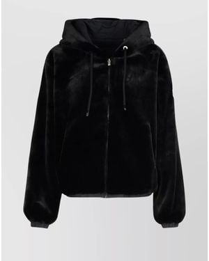 Moose Knuckles Reversible Hooded Faux Fur Jacket - Black