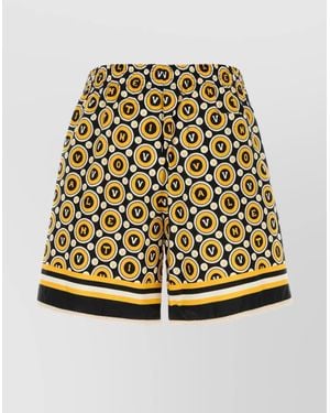 Valentino Garavani All-Over Print Mid-Length Bermuda Shorts - Metallic