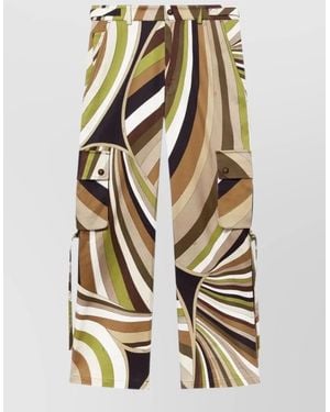 PUCCI Shorts Cotton Canvas Belt Loops Cargo - Natural