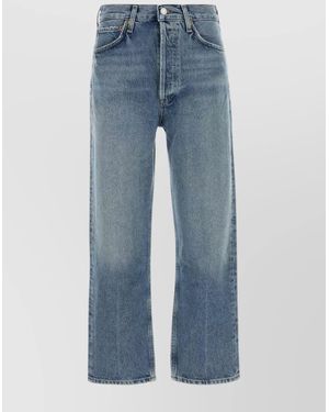 Agolde Denim Straight-Leg Trousers - Blue
