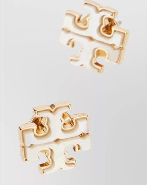 Tory Burch Metal Stud Earrings Geometric Shape Design - Metallic