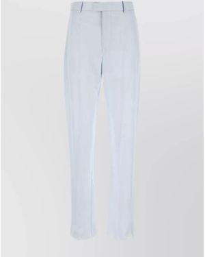 Bottega Veneta Twill Straight-Leg Trousers - White