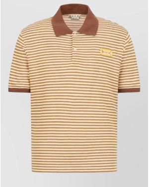 Marni Striped Regular-Fit Polo Shirt - Natural