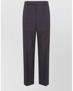 Jil Sander Tailored Trousers Belt Loops Pleats Back Pockets - Blue