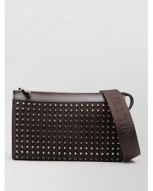 Christian Louboutin Stylish Leather Crossbody Shoulder Bag - Black