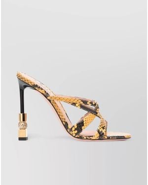 Bally Snakeskin-Print Leather High-Heel Mules - Multicolor