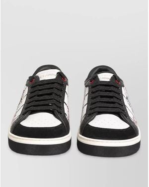 Dolce & Gabbana Calf Leather Logo Low-Top Trainers - Multicolour