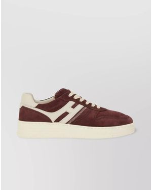 Hogan Leather Low-Top Trainers - Brown