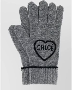 Chloé Knit Gloves - Grey