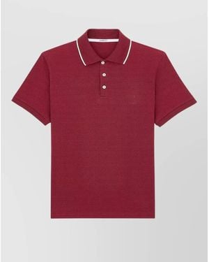 Saint Laurent Cassandre Polo T-Shirt - Red